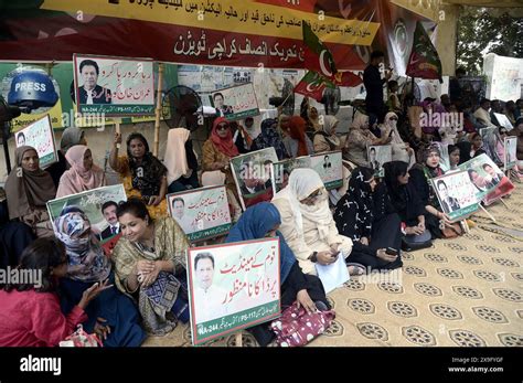 Activists Of Tehreek E Insaf Pti Are Holding Protest Demonstration