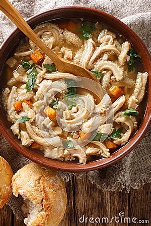 Flaki Or Flaczki Is A Traditional Polish Meat Stew Close Up In A Bowl