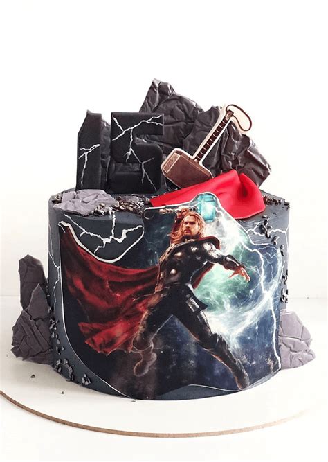 Thor Birthday Cake Ideas Images Pictures