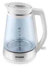 Чайник электрический Hyundai HYK-G3037, 3000Вт, белый и прозрачный ...