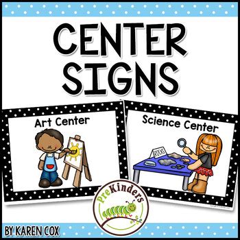 Printable Classroom Center Signs