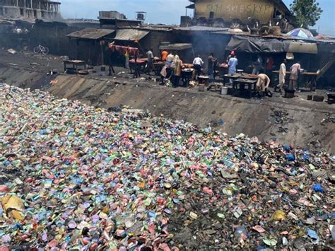 Lagos Community Turns Canal To Dumpsite Battles Offensive Odour