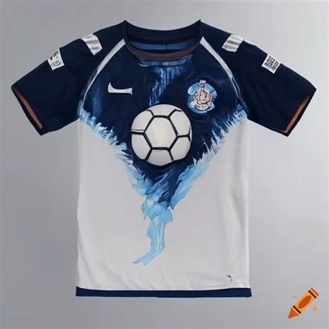 Camiseta De F Tbol Celeste Y Blanco Estilo Japones