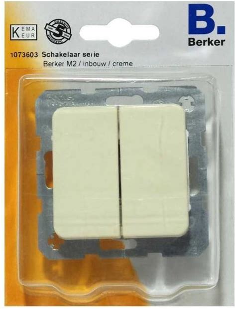 Berker M2 Dubbele wipschakelaar Serie Inbouw Crème bol