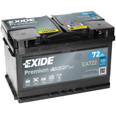 Akumulator Exide 12V 72Ah 720A Premium Carbon Boost Desno MD Auto