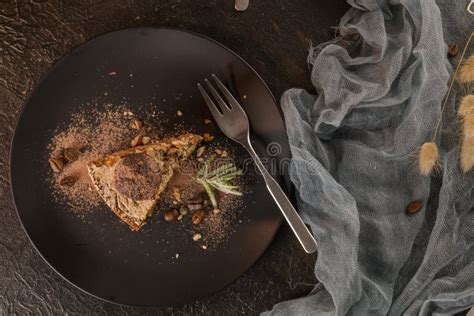 Delicious Naked Coffee And Hazelnuts Cake Stock Photo Image Of Gourmet Dessert 163666848