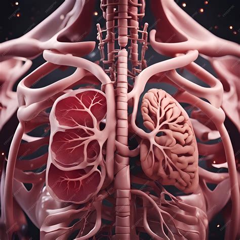 Onde Se Localizam Os Pulmões No Corpo Humano - Ilustração renderizada em 3D da anatomia do corpo humano, pulmões e ...