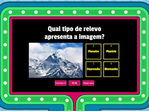 Identifique Os Tipos De Relevo Gameshow Quiz