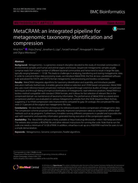 PDF METHODOLOGY ARTICLE OpenAccess MetaCRAM Authors Library