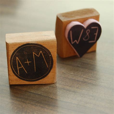 Custom Couples Initial Stamp 15 Inch Personalized Etsy