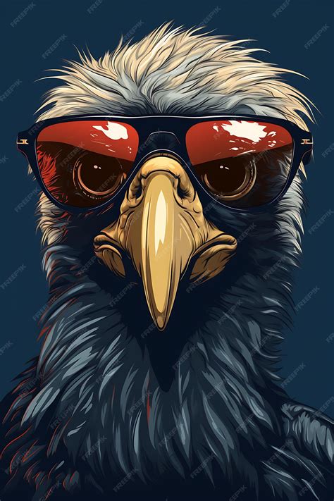 Premium Ai Image Portrait Of Bird Wearing Sunglasses With Swag Pose