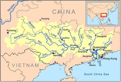 China Map Map Pearl River