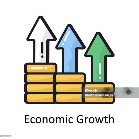 vektor pertumbuhan ekonomi diisi garis besar doodle desain ilustrasi