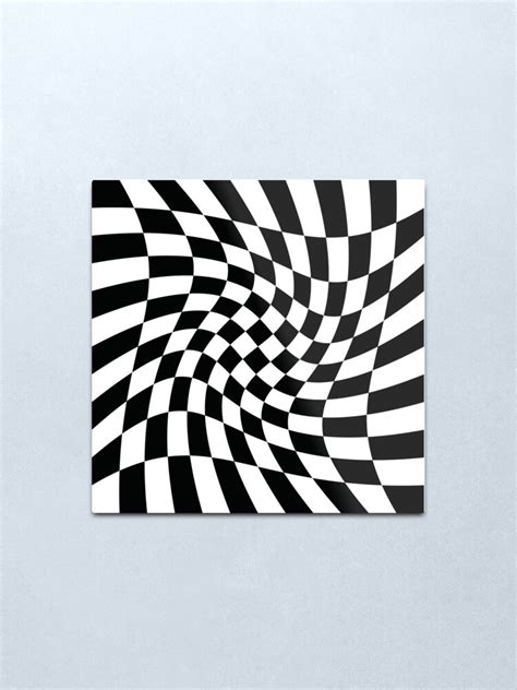 Checkerboard Pattern 3d Optical Illusion Checkered Pattern Metal