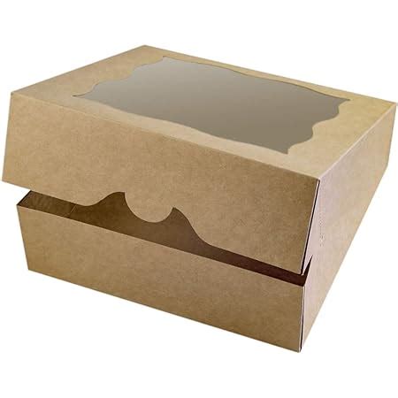 Amazon ONE MORE 10inch Natural Kraft Bakery Pie Boxes With PVC