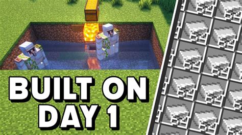 DAY 1 Iron Farm EASY In Minecraft 1 21 Java YouTube