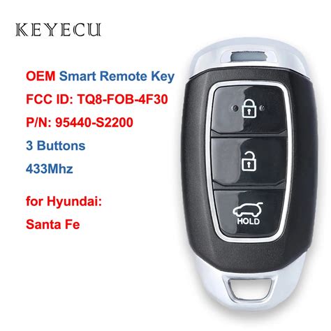 Keyecu Oem Smart Remote Key Buttons Mhz For Hyundai Santa Fe