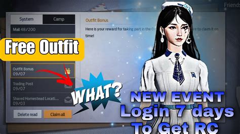 Undawn New Event Rewards Outfit And RC By 7 Days Login Undawn