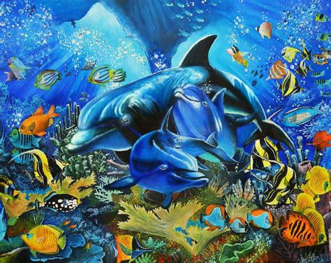 Dolphins by jeroenpaint on DeviantArt