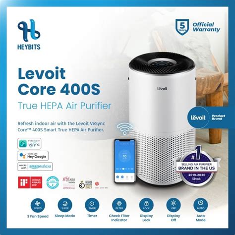 Jual Levoit Air Purifier Core 400S Smart Wifi Hepa Filter Pembersih