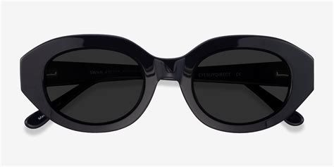 Swan Oval Black Frame Sunglasses For Women Eyebuydirect Canada