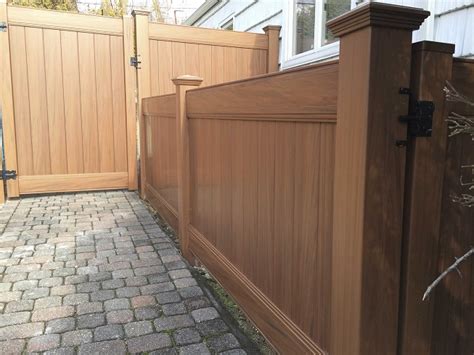 Wood Grain Vinyl Fences Gates Railings Liberty Fence Railing