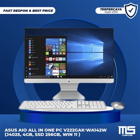 Jual Asus AIO All In One PC V222GAK WA142W J4025 4GB SSD 256GB Win