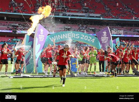 Manchester United Women Celebrate Winning Adobe FA Women S Cup Final V