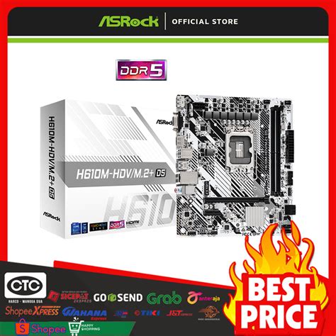 Jual Motherboard ASRock H610M HDV M 2 D5 DDR5 Intel LGA 1700 Gen 12