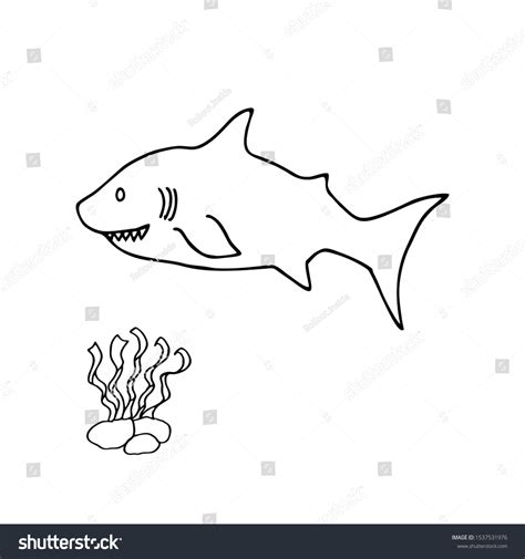 Coloring Page Sea Creatures Stock Vector (Royalty Free) 1537531976 ...