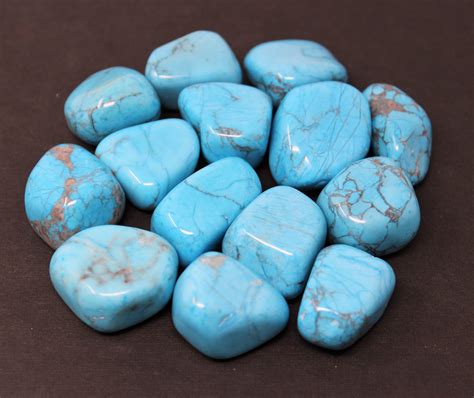 Blue Howlite Tumbled Stones: Choose How Many Pieces ('A' Grade, Tumbled Blue Howlite, Howlite ...