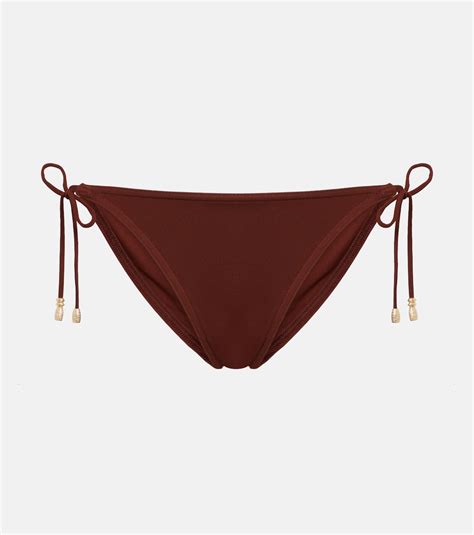 Exquise Embellished Bikini Bottoms In Brown Eres Mytheresa