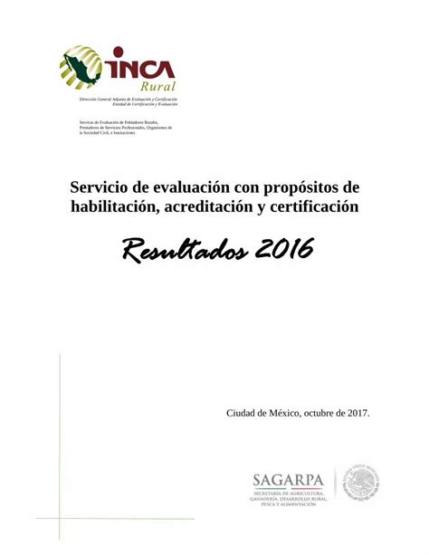 Pdf Servicio De Evaluaci N Con Prop Sitos De Habilitaci N Inca Gob