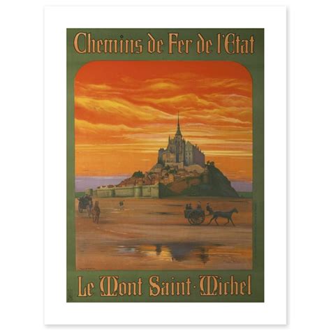 Chemins De Fer De L Etat Le Mont Saint Michel Affiches D Art