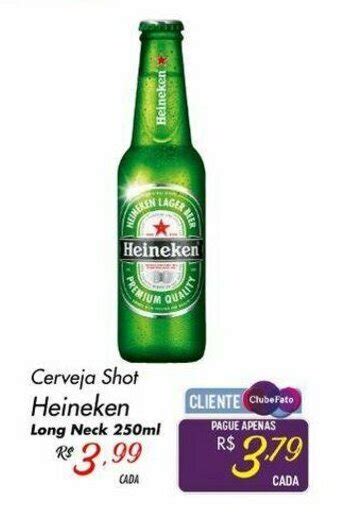 Cerveja Shot Heineken Long Neck 250ml Oferta Na Muffato