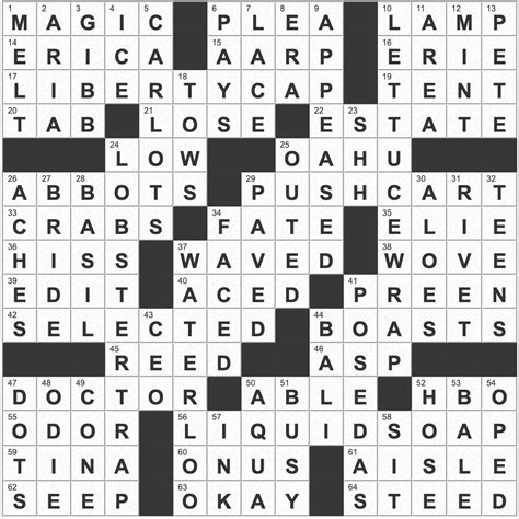 Usa Today Crossword Answers - Free Printable Crosswords