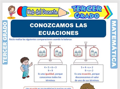 Las Ecuaciones Para Tercer Grado De Primaria Web Del Docente