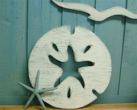 Large Sand Dollar Sign Beach House Decor