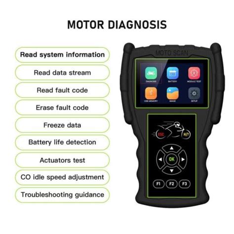 Motorbike Diagnostic Reader Tool Motorcycle Fault Scanner Engine Abs