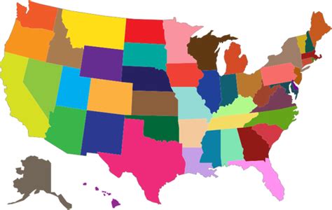 Diseno De Mapa De Estados Unidos Con Colores Pastel Vector Gratis Images