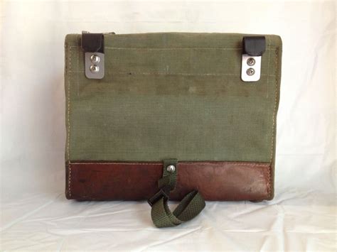 Swiss Army Surplus Vintage Bicycle Pannier Ammo Bag 1960s