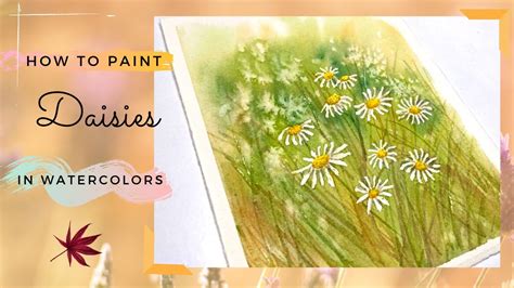 Watercolor daisies tutorial for beginners - YouTube