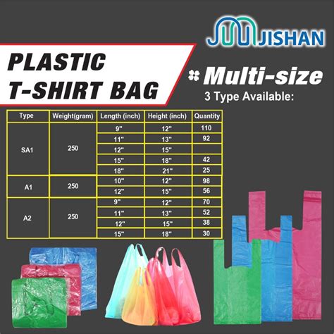 [250g] TAPAU Plastic Bag / Multi-size Singlet T-Shirt Bag / Shopping ...