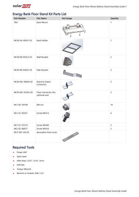 Solaredge Iac Rbat Flrstd Floor Stand Kit Amg Elettrica