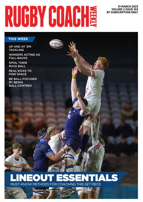 Rugby Coach Weekly Issue Library Rugby Coach Weekly Issue 103