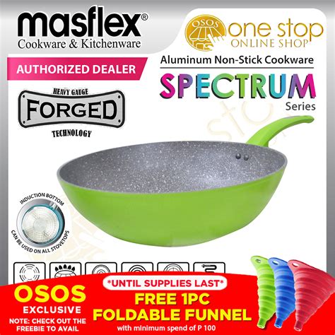 Masflex Original Spectrum Aluminum Non Stick Induction Wok Pan Cm Nk