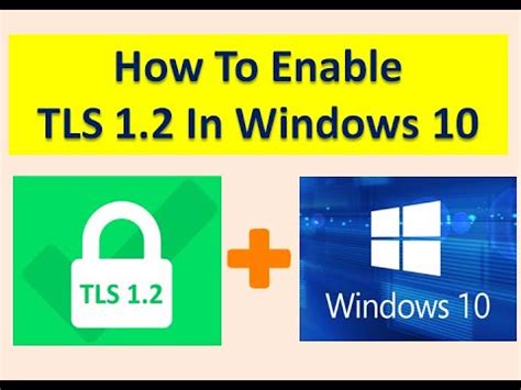 Enable Tls In Windows Youtube