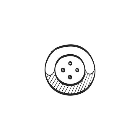 premium vector hand drawn sketch icon button