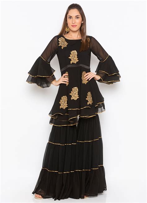 Raksha Bandhan Embroidered Women Kurta Sharara Set