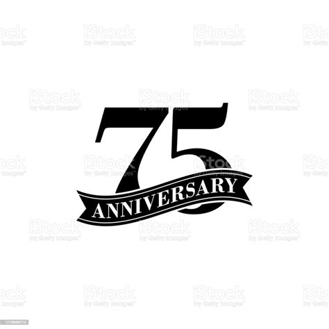 75 Years Anniversary Celebration Vector Illustration Design Template